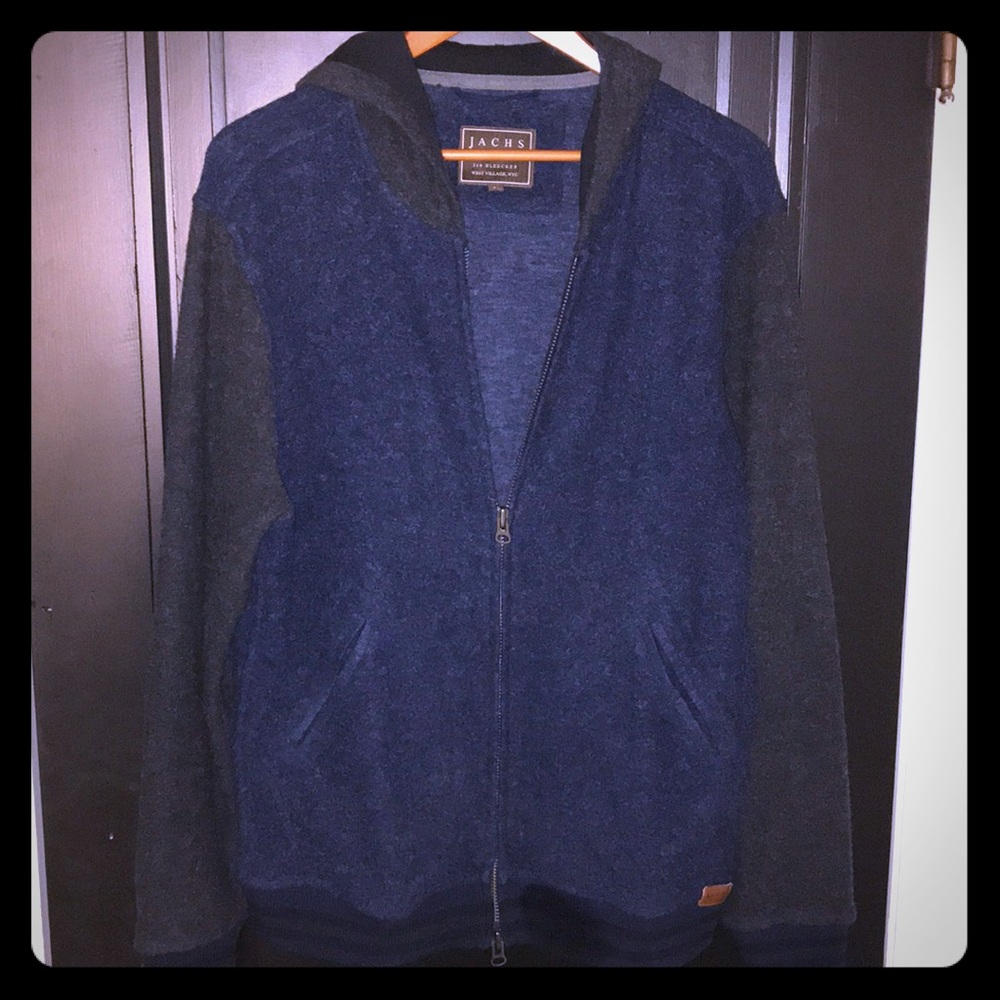 Jachs NY Hoodie Blue Charcoal Trendy L Polyester